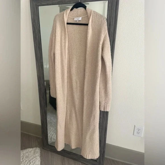 L’academie wool chantel long cream cardigan - Picture 5 of 5